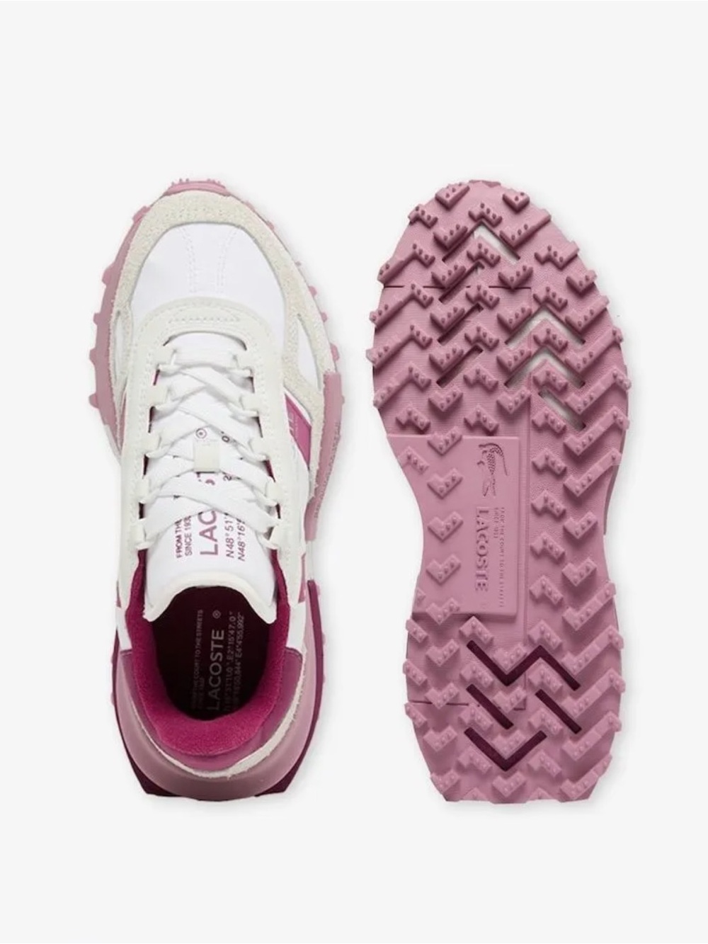 $150! Lacoste Women's Elite Active Sneakers Purple US 9-9.5 / EU 40.5 NWOB - Picture 7 of 7